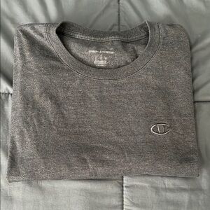 Champion Long Sleeve TShirt Gray Size Large